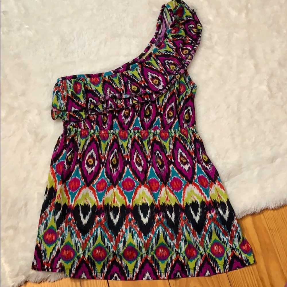 3/$15 One Shoulder Self Esteem Flowy Top